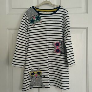 Mini Biden cat appliqué girls tunic size 8-9